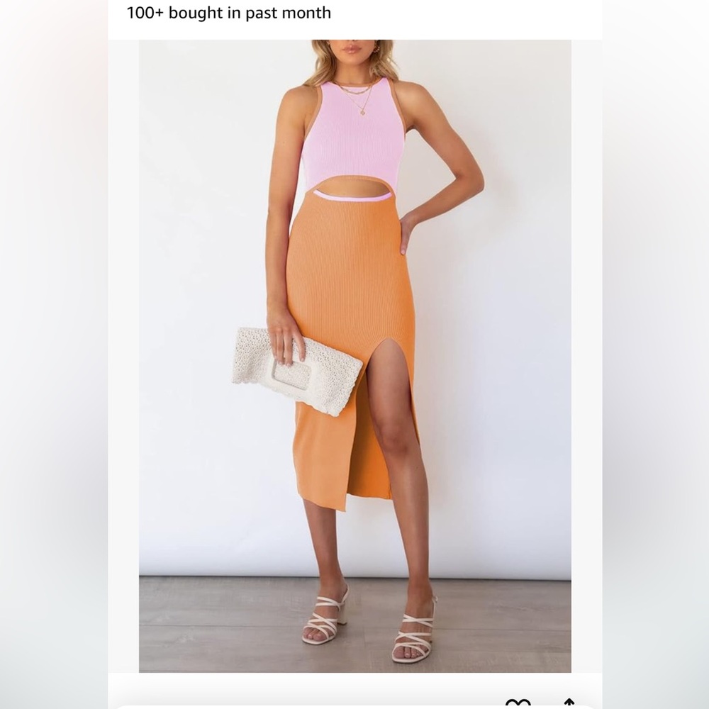 Amazing viral two tone cut out dress